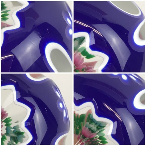 Perthshire 1982H Double Overlay Lampwork Floral Bouquet Facet Flower Paperweight - Picture 12 of 13